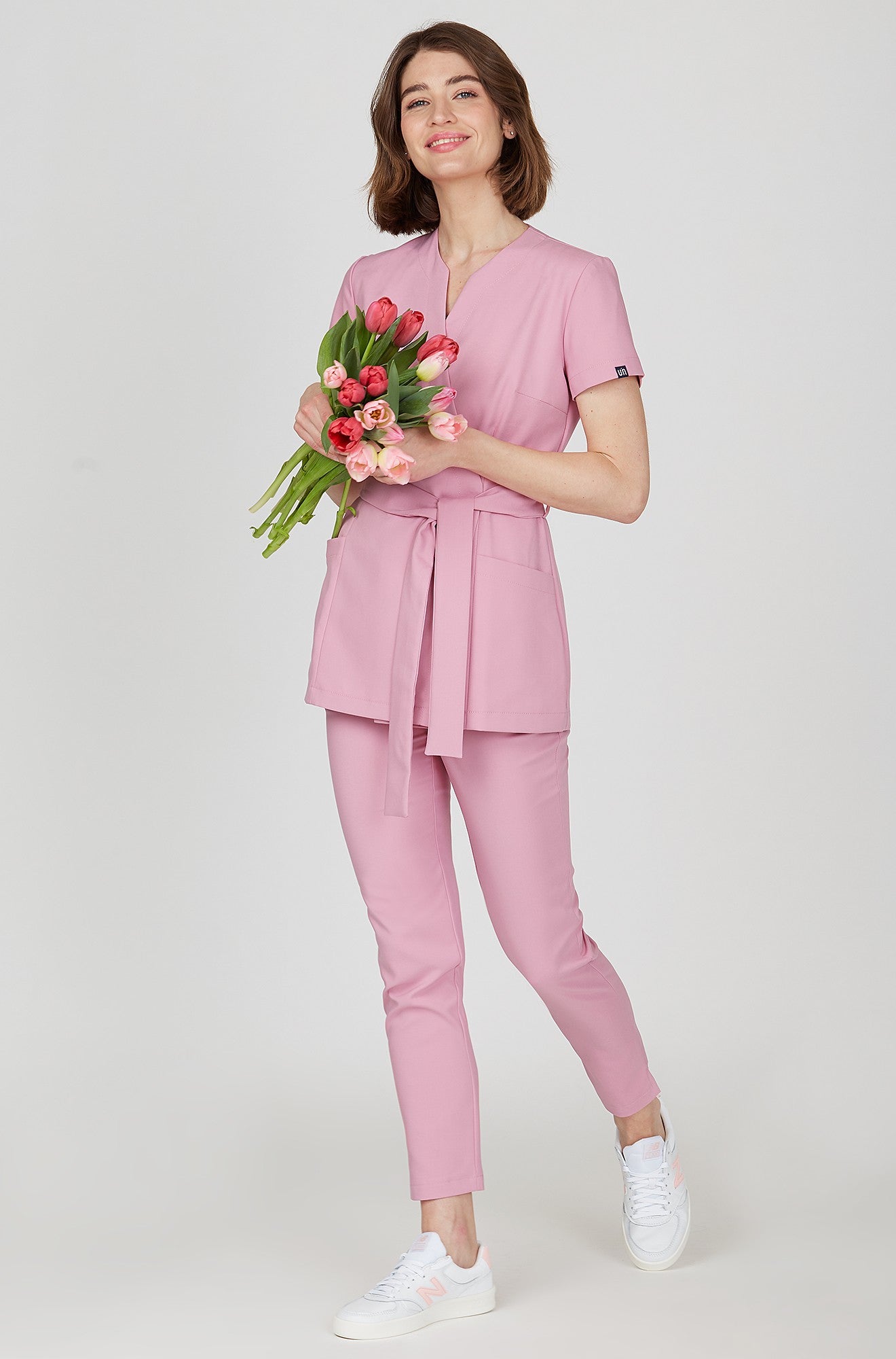 Spodnie medyczne damskie - LILAC PINK