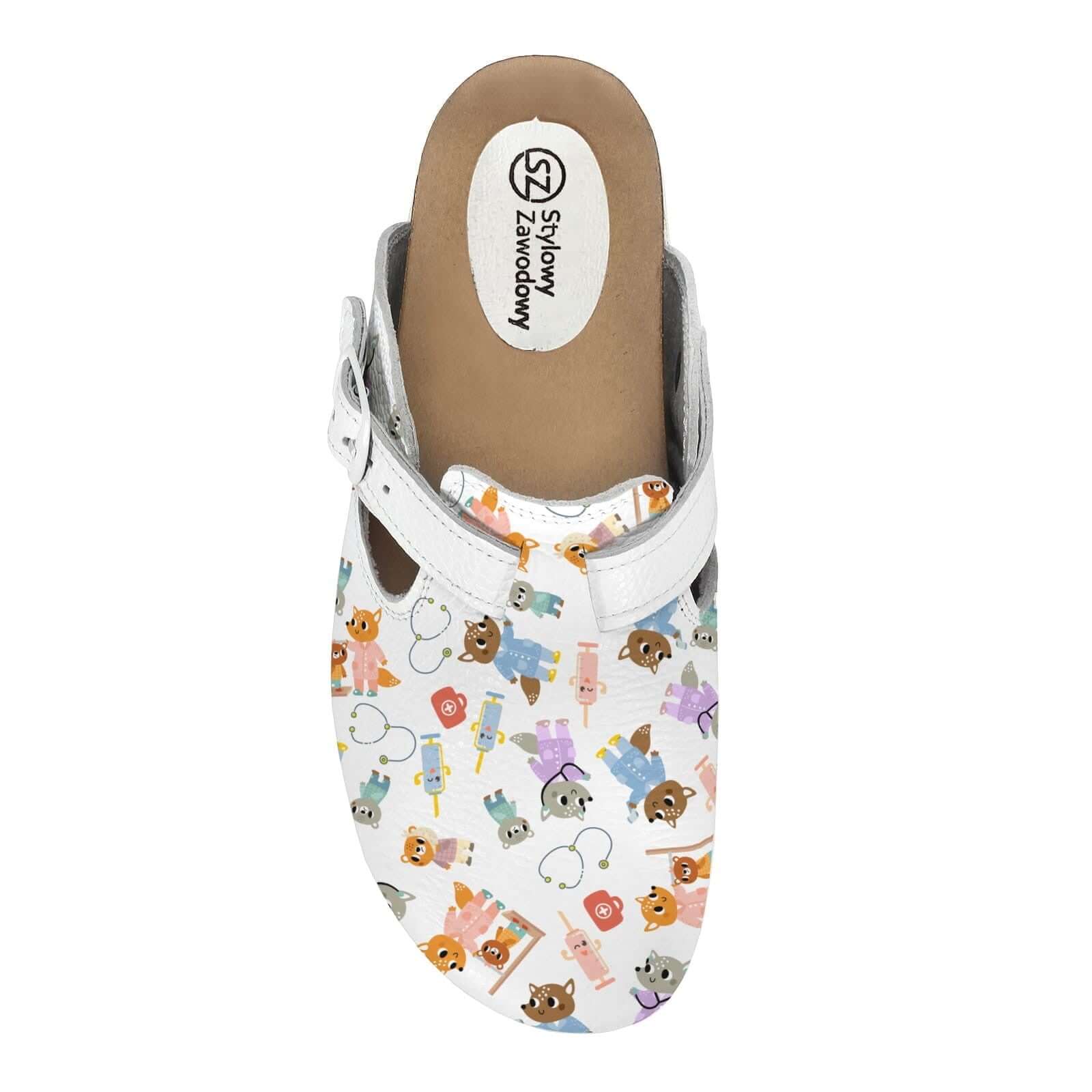 Pediatrician leather medical clogs