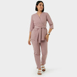 Damen Wickelkasack SOPHIA 3/4-Arm - DUSTY PINK