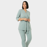 Damen Wickelkasack SOPHIA 3/4-Arm - SAGE GREEN