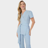 Damen Wickelkasack AMELIA - BABY BLUE