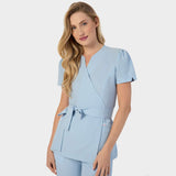 Damen Wickelkasack AMELIA - BABY BLUE