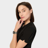 AMELIA tied medical apron - BLACK 