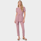 AMELIA tied medical apron - BLOSSOM PINK 