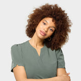 Damen Wickelkasack AMELIA - EUCALYPTUS GREEN