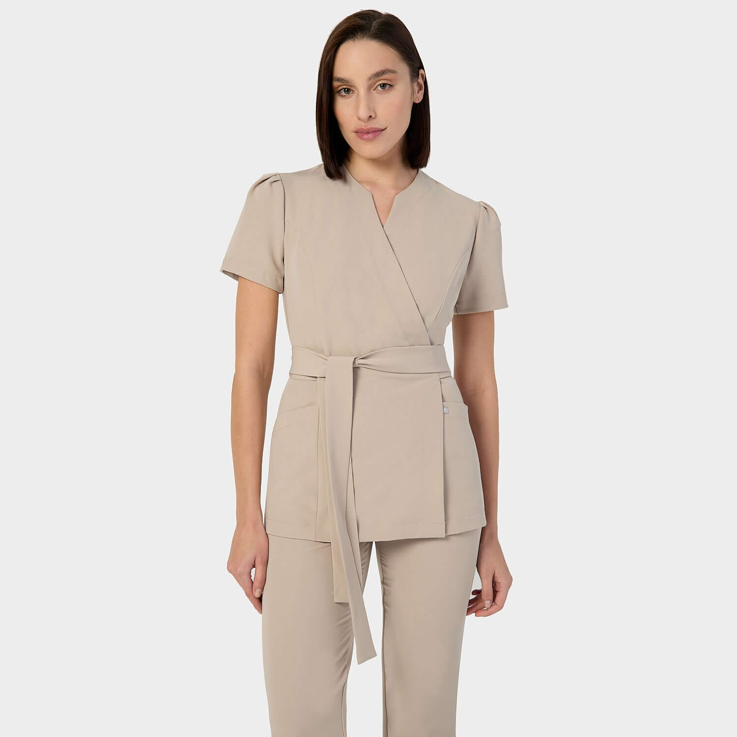 Damen Wickelkasack AMELIA - LATTE