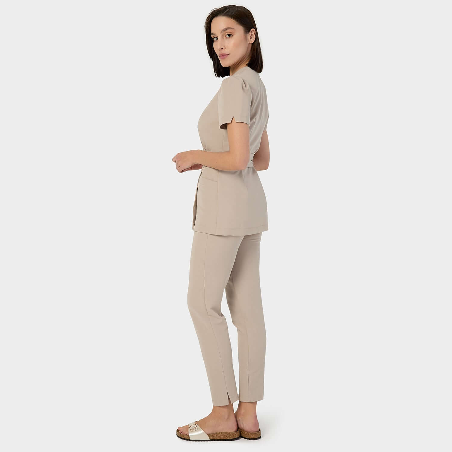 Damen Wickelkasack AMELIA - LATTE