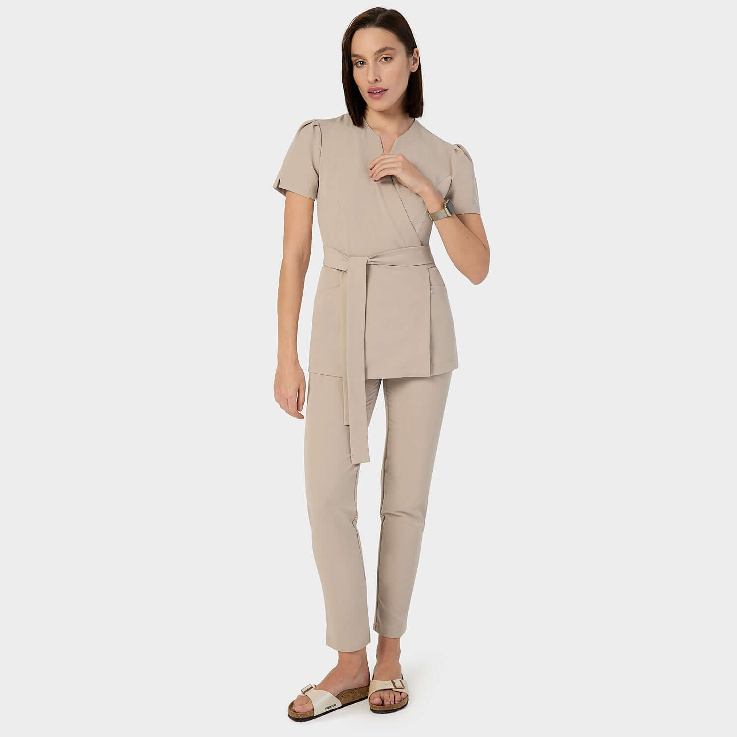 Damen Wickelkasack AMELIA - LATTE