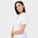 Damen Wickelkasack AMELIA - WHITE