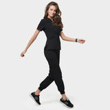 EMILY scrubs medical sweatshirt - BLACK