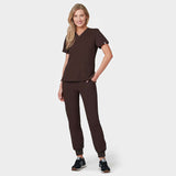 EMILY scrubs medical sweatshirt - DARK CHOCOLATE