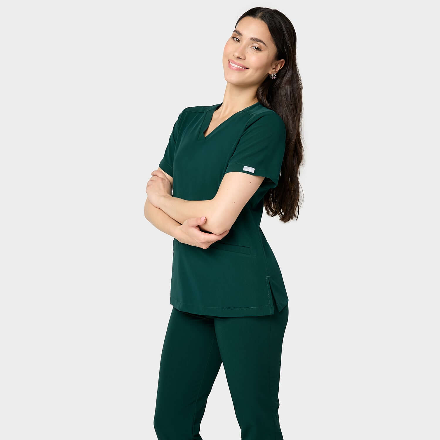 EMILY scrubs medical blouse - MOSS GREEN