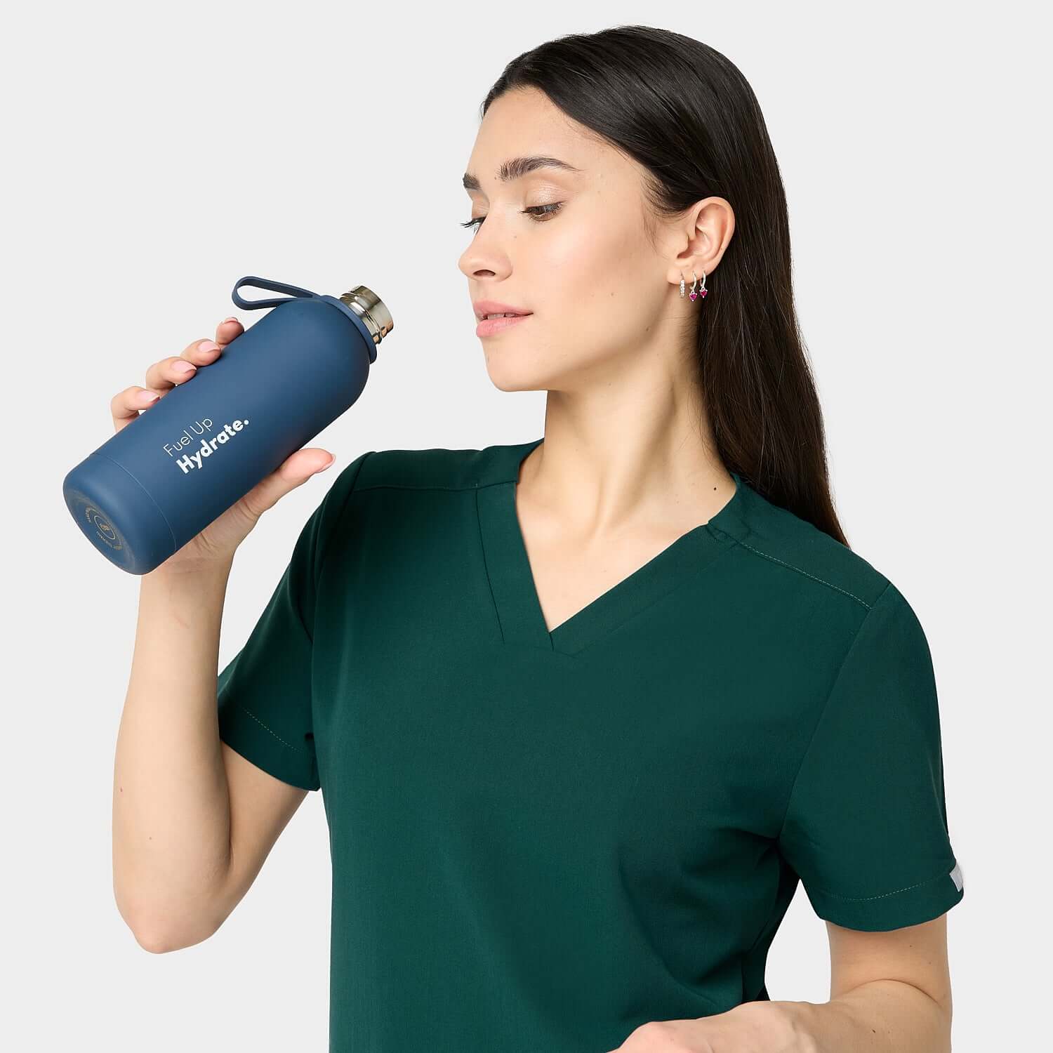 EMILY scrubs medical blouse - MOSS GREEN