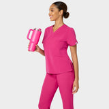 EMILY scrubs medical sweatshirt - RASPBERRY SORBET