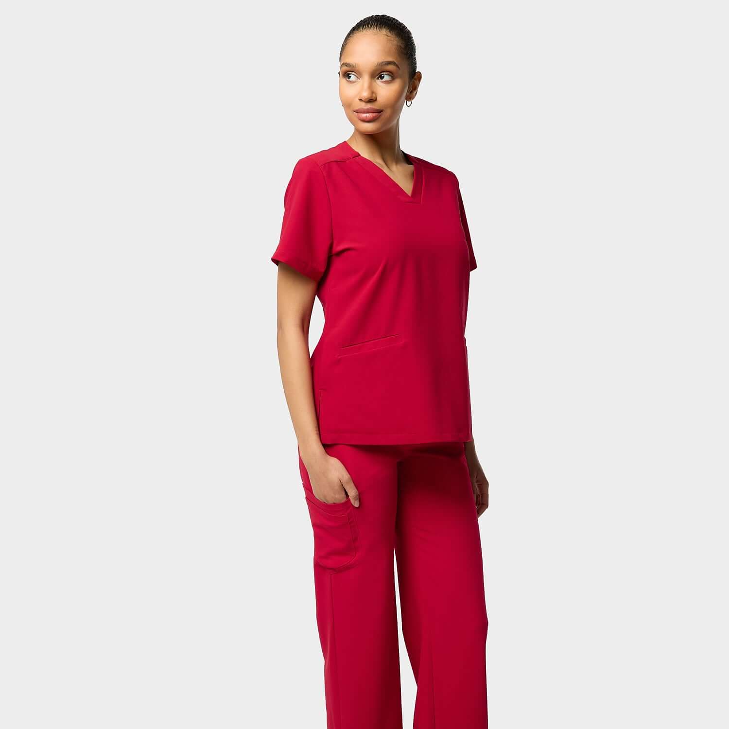 Damen Kasack EMILY - RED CHERRY