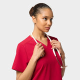 Damen Kasack EMILY - RED CHERRY