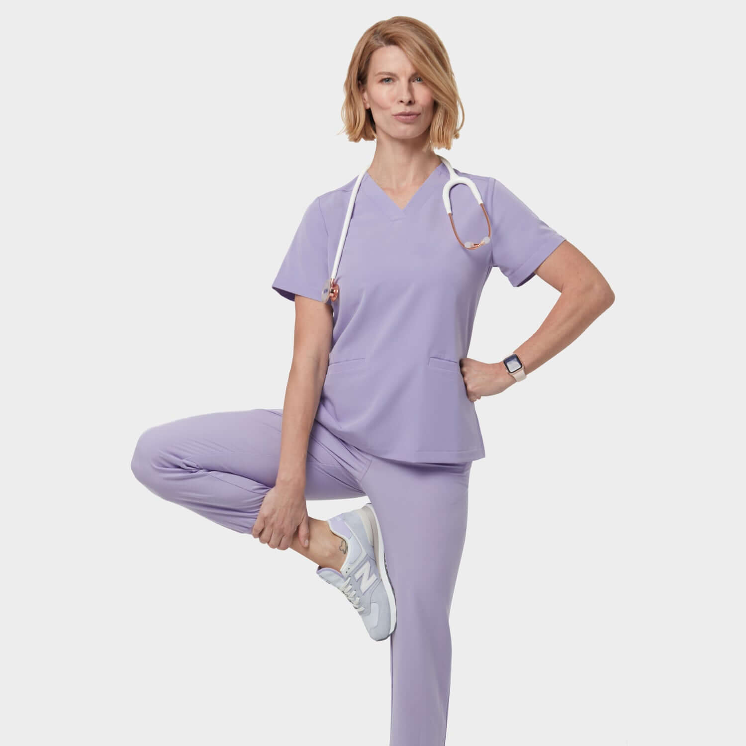 Bluza medyczna EMILY scrubs - SOFT LILAC