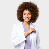 Women's short medical coat - WHITE