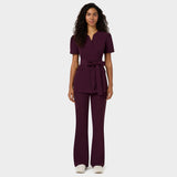 Damen Wickelkasack AMELIA - BURGUNDY
