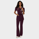 Damen Wickelkasack AMELIA - BURGUNDY