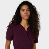 Damen Wickelkasack AMELIA - BURGUNDY