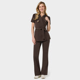 Damen Wickelkasack AMELIA - DARK CHOCOLATE