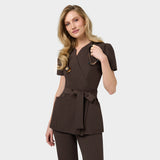 Damen Wickelkasack AMELIA - DARK CHOCOLATE