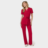 Damen Wickelkasack AMELIA - RED CHERRY