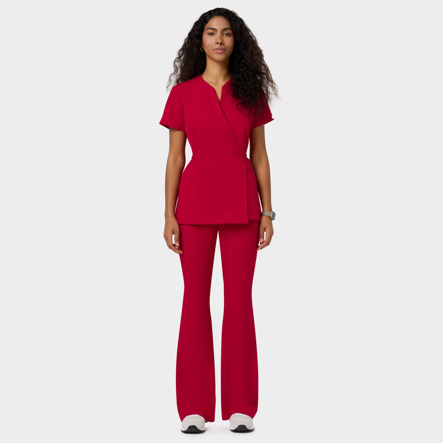 Damen Wickelkasack KATE - RED CHERRY