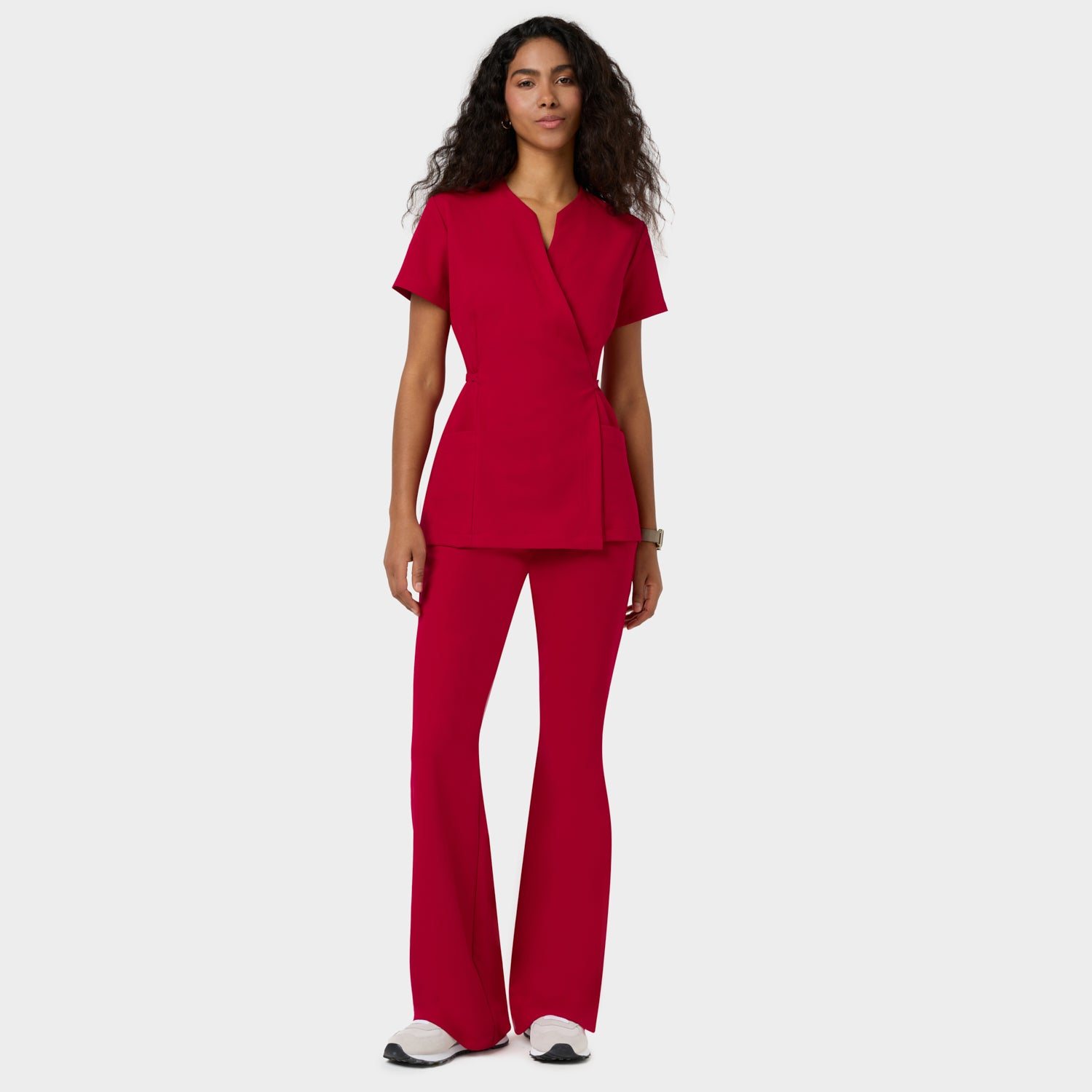 Damen Wickelkasack KATE - RED CHERRY