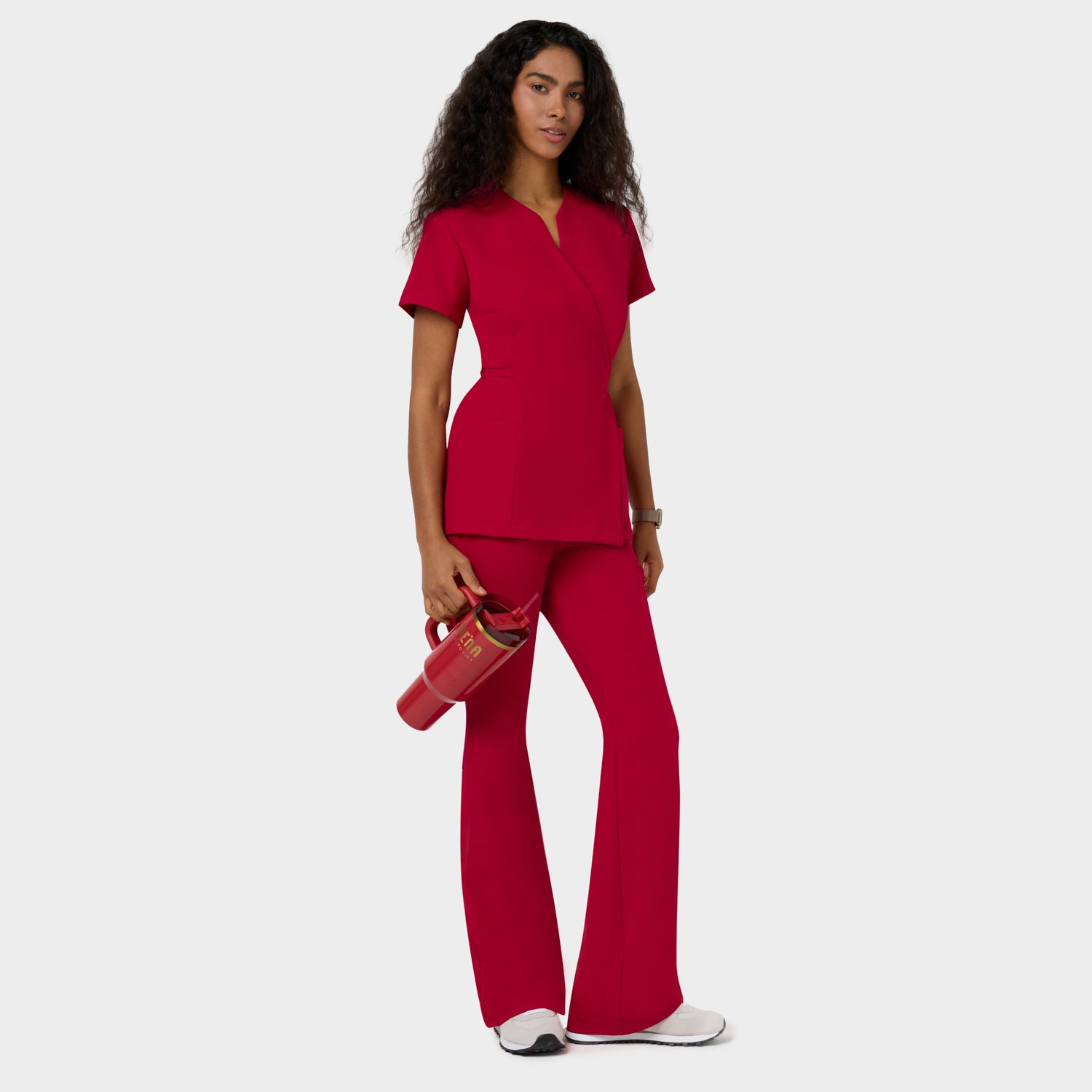 Damen Wickelkasack KATE - RED CHERRY