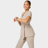 SOPHIA - LATTE tied medical apron 
