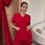 Damen Kasack EMILY - RED CHERRY
