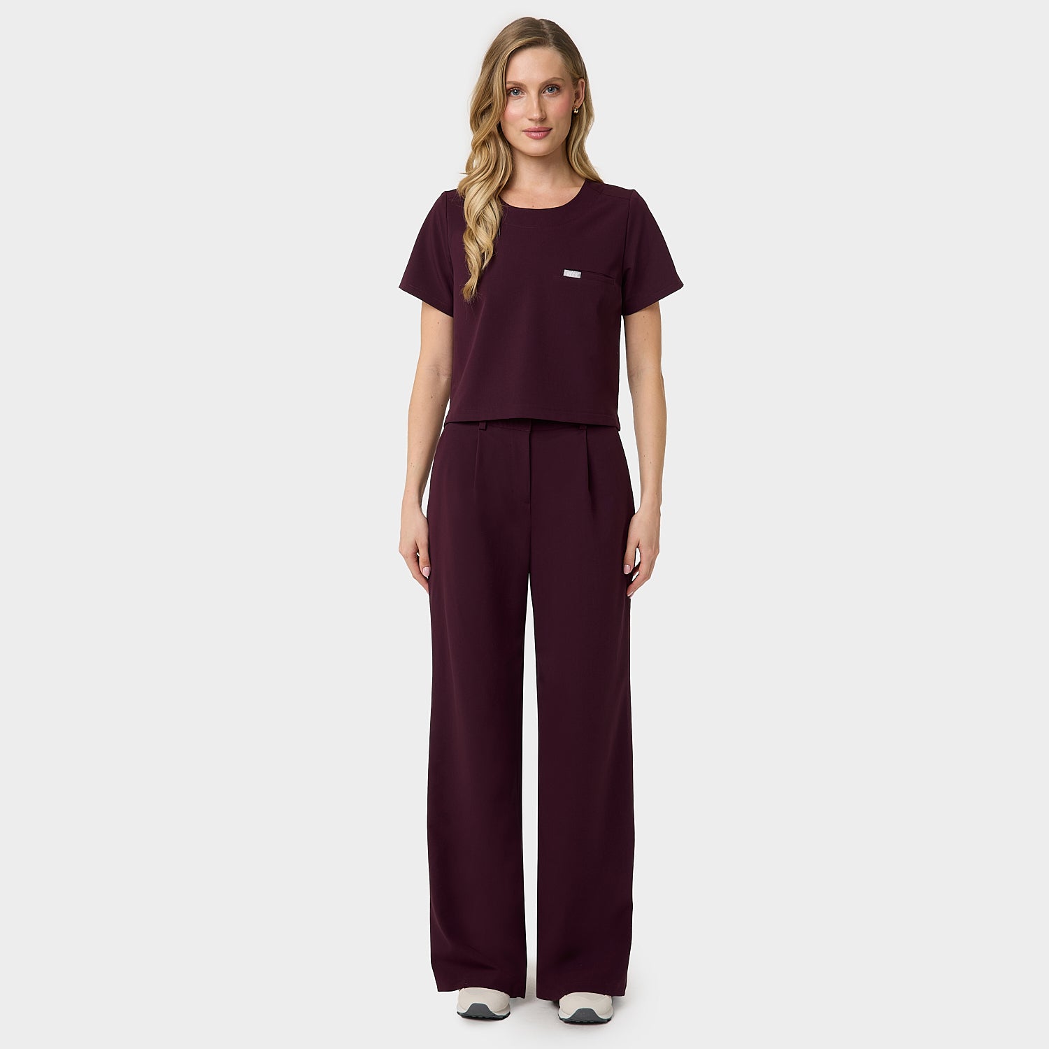 Bluza medyczna damska GAJA - BURGUNDY