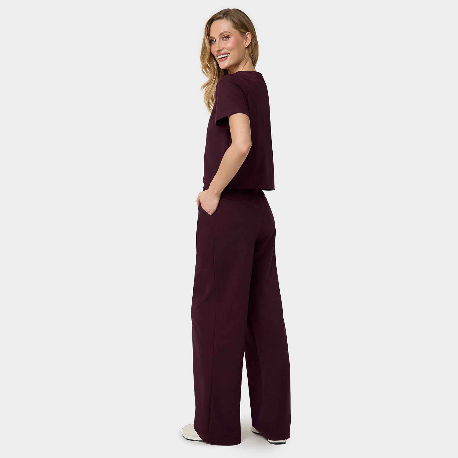 Bluza medyczna damska GAJA - BURGUNDY