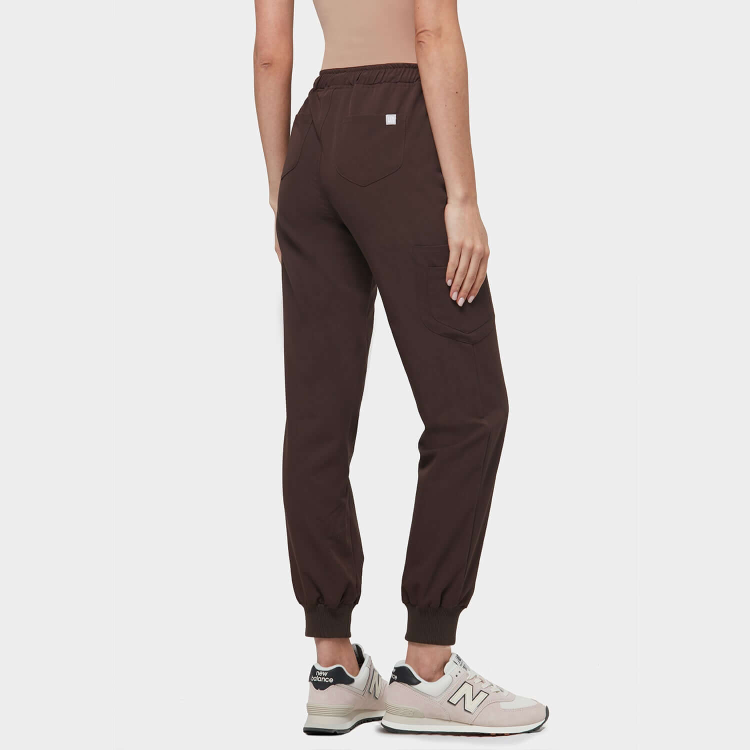 Spodnie medyczne joggery - DARK CHOCOLATE