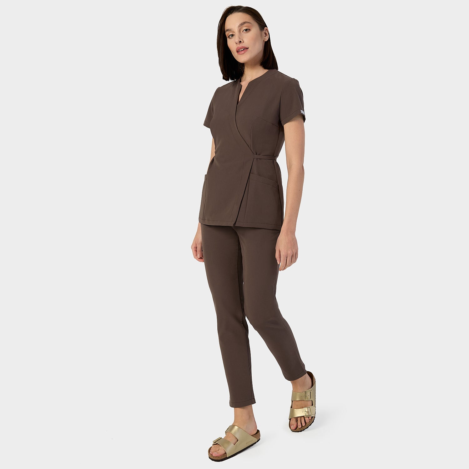 Damen Wickelkasack KATE - MILK CHOCOLATE