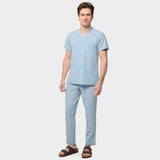 Men's medical blouse LOGAN - BABY BLUE