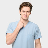 Men's medical blouse LOGAN - BABY BLUE