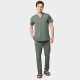 Men's medical blouse LOGAN - EUCALYPTUS GREEN