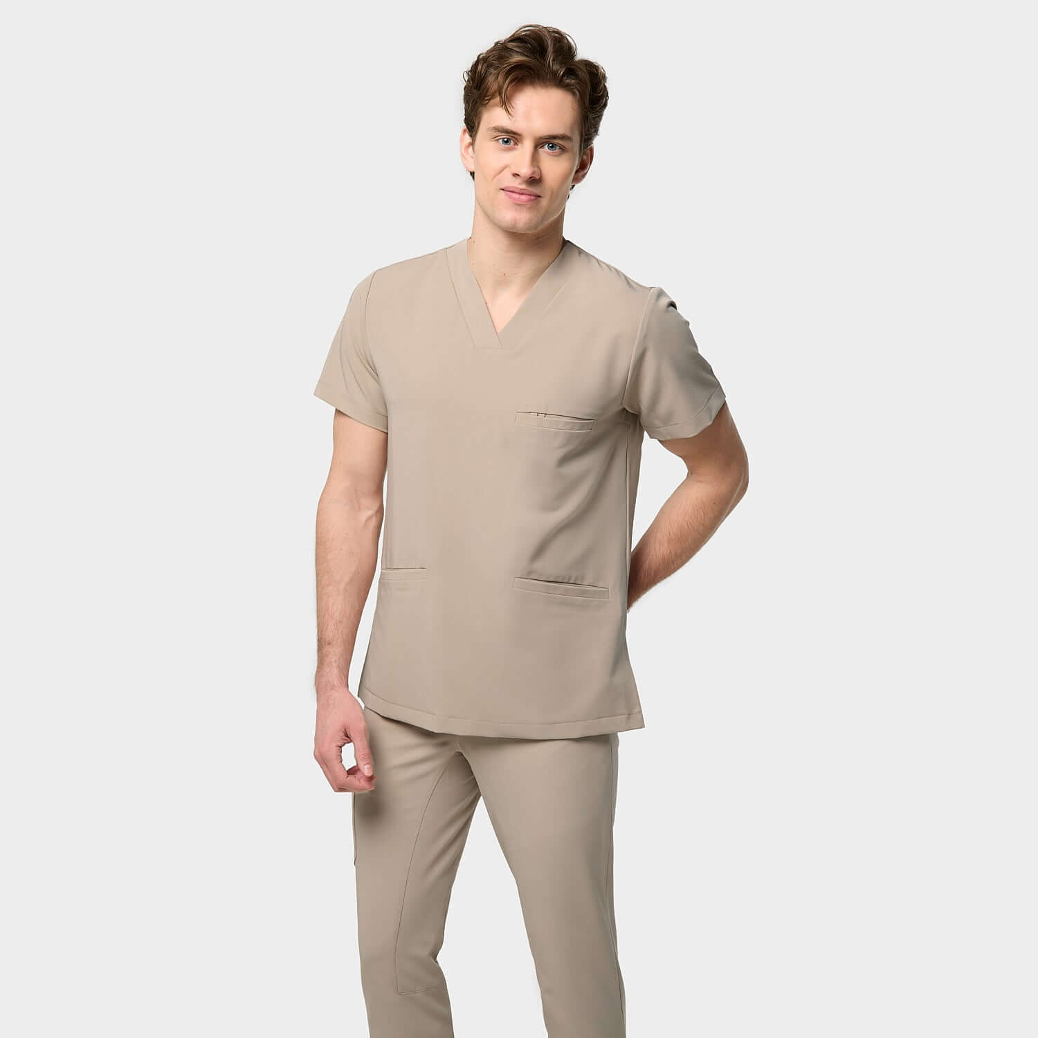Bluza medyczna męska LOGAN - LATTE