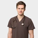 Men's medical blouse LOGAN - MILK CHOCOLATE