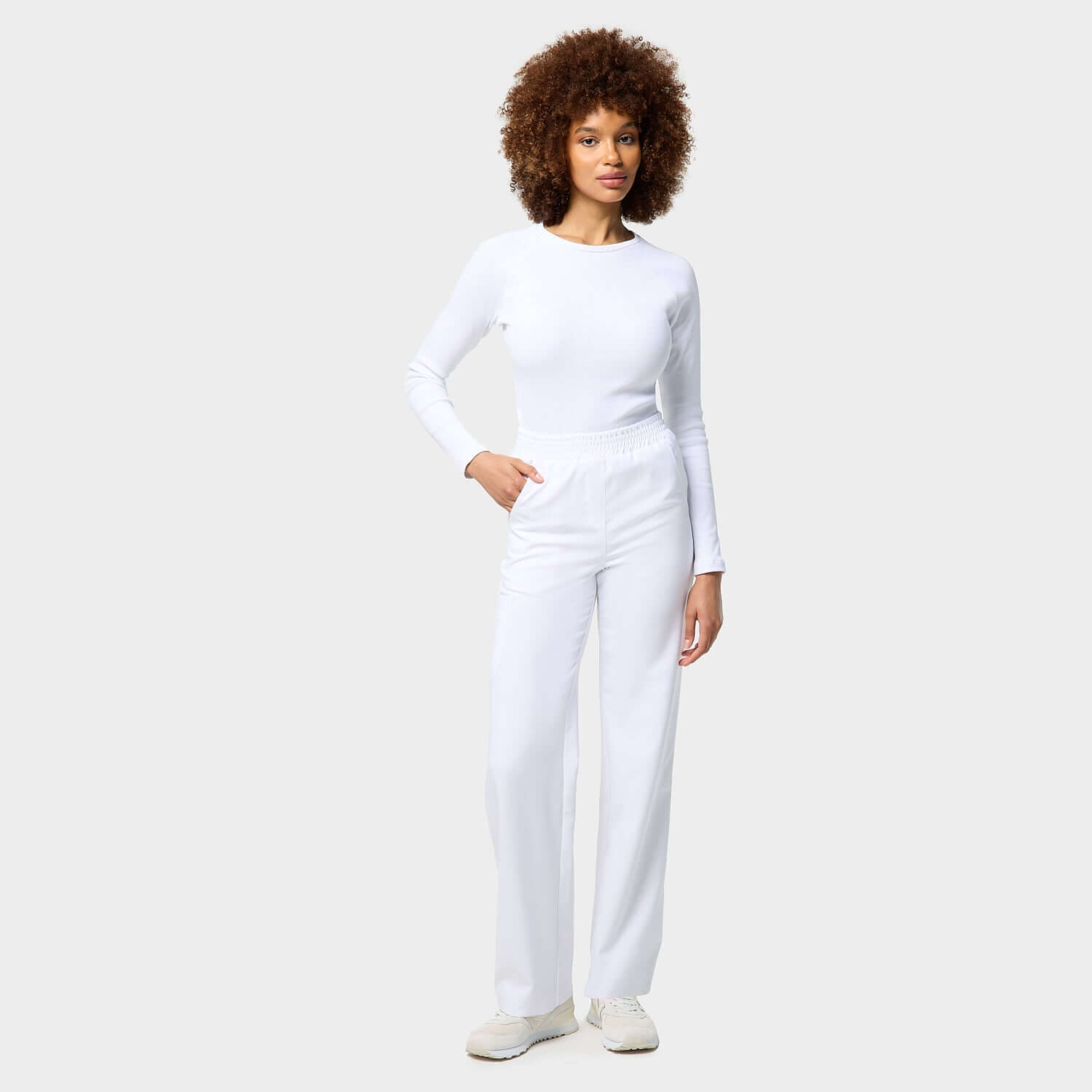 Weite Damen Schlupfhose - WHITE