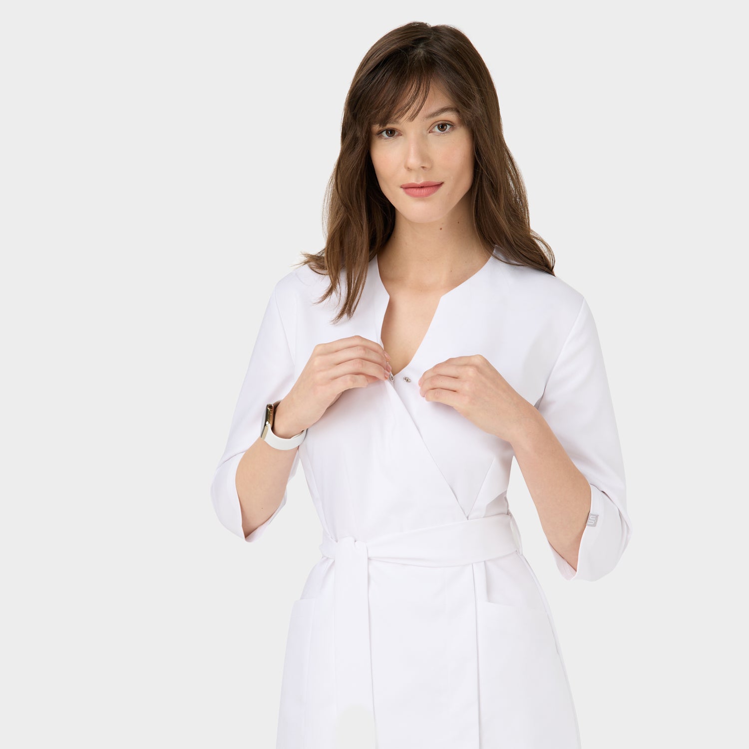 Damen Wickelkasack SOPHIA 3/4-Arm - WHITE