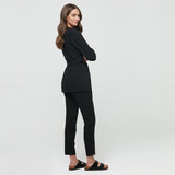 Damen Wickelkasack SOPHIA 3/4-Arm - BLACK