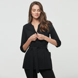 Damen Wickelkasack SOPHIA 3/4-Arm - BLACK