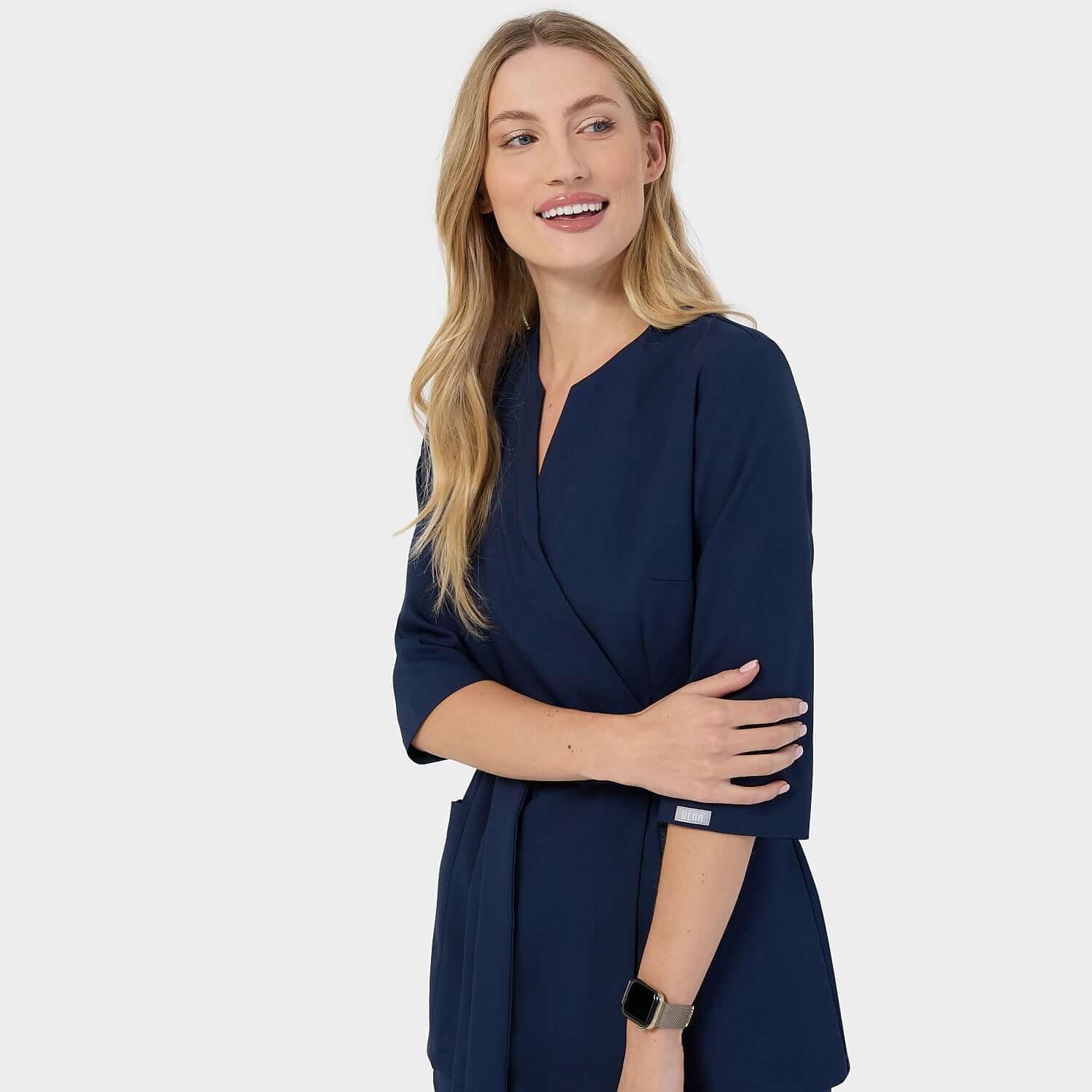 SOPHIA medical apron, 3/4 sleeves - NAVY 