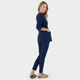 SOPHIA medical apron, 3/4 sleeves - NAVY 