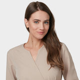 Damen Wickelkasack SOPHIA 3/4-Arm - LATTE