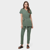 SOPHIA medical tie apron - EUCALYPTUS GREEN 